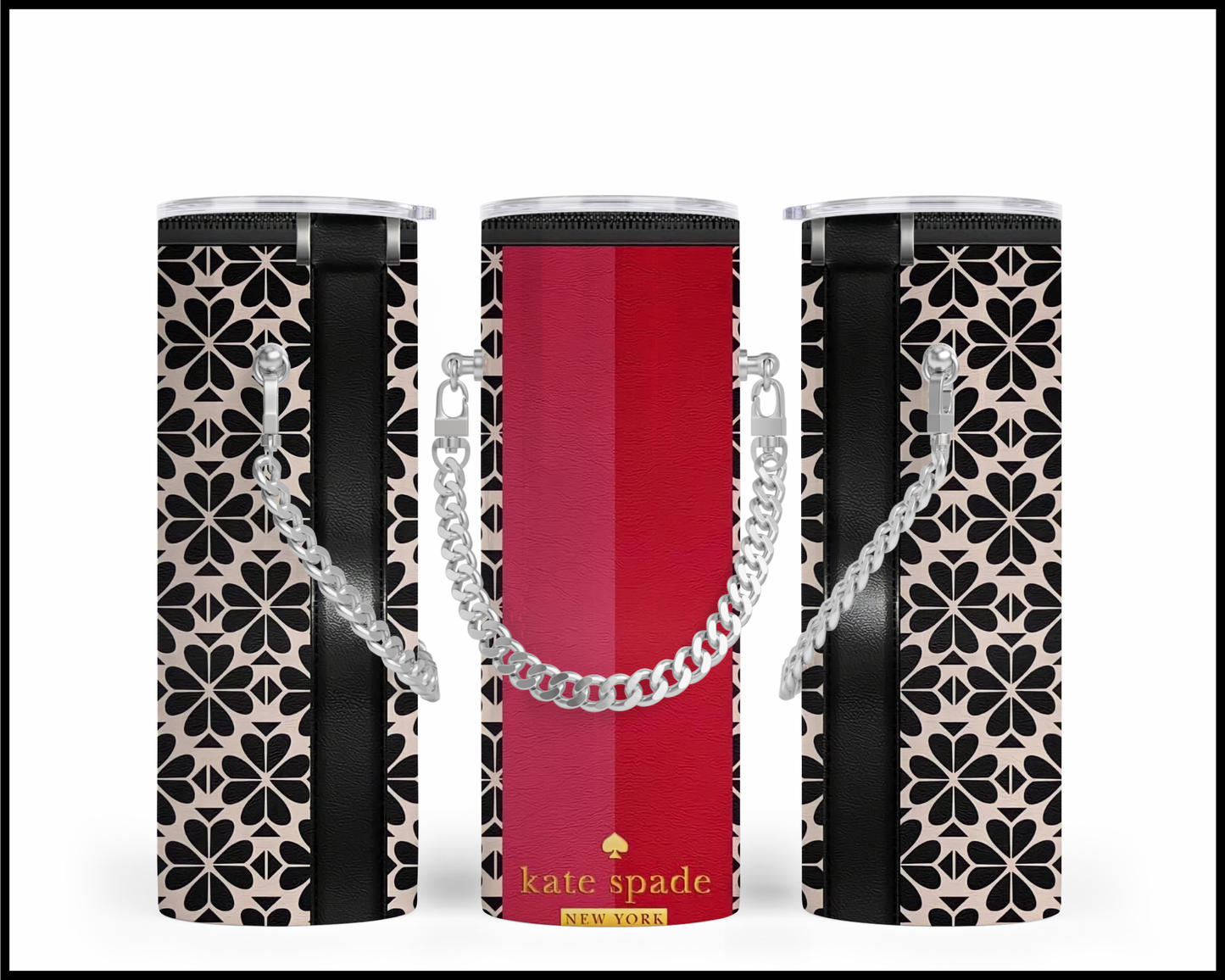 Designer Handbag Inspired Chain Tumbler (019)