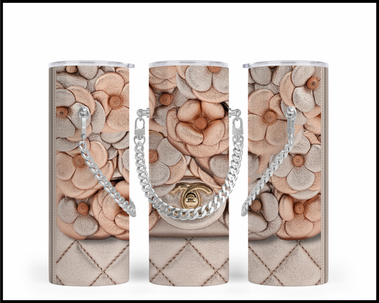 Designer Handbag Inspired Chain Tumbler (002)