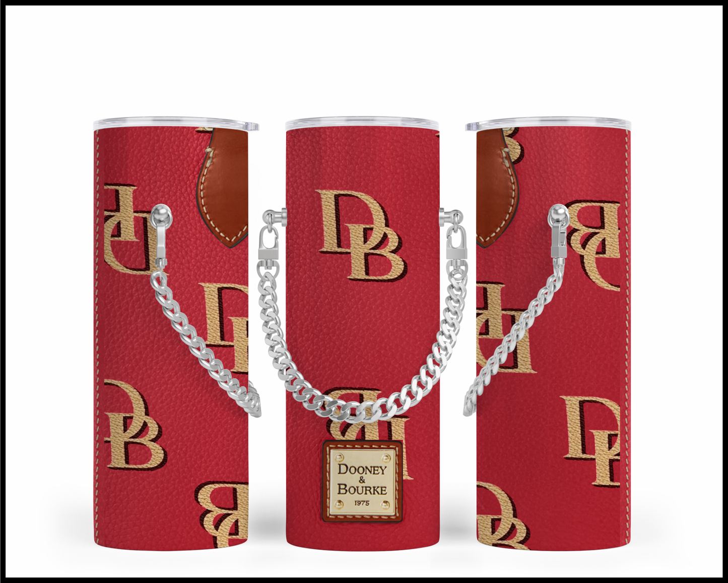 Designer Handbag Inspired Chain Tumbler (001)