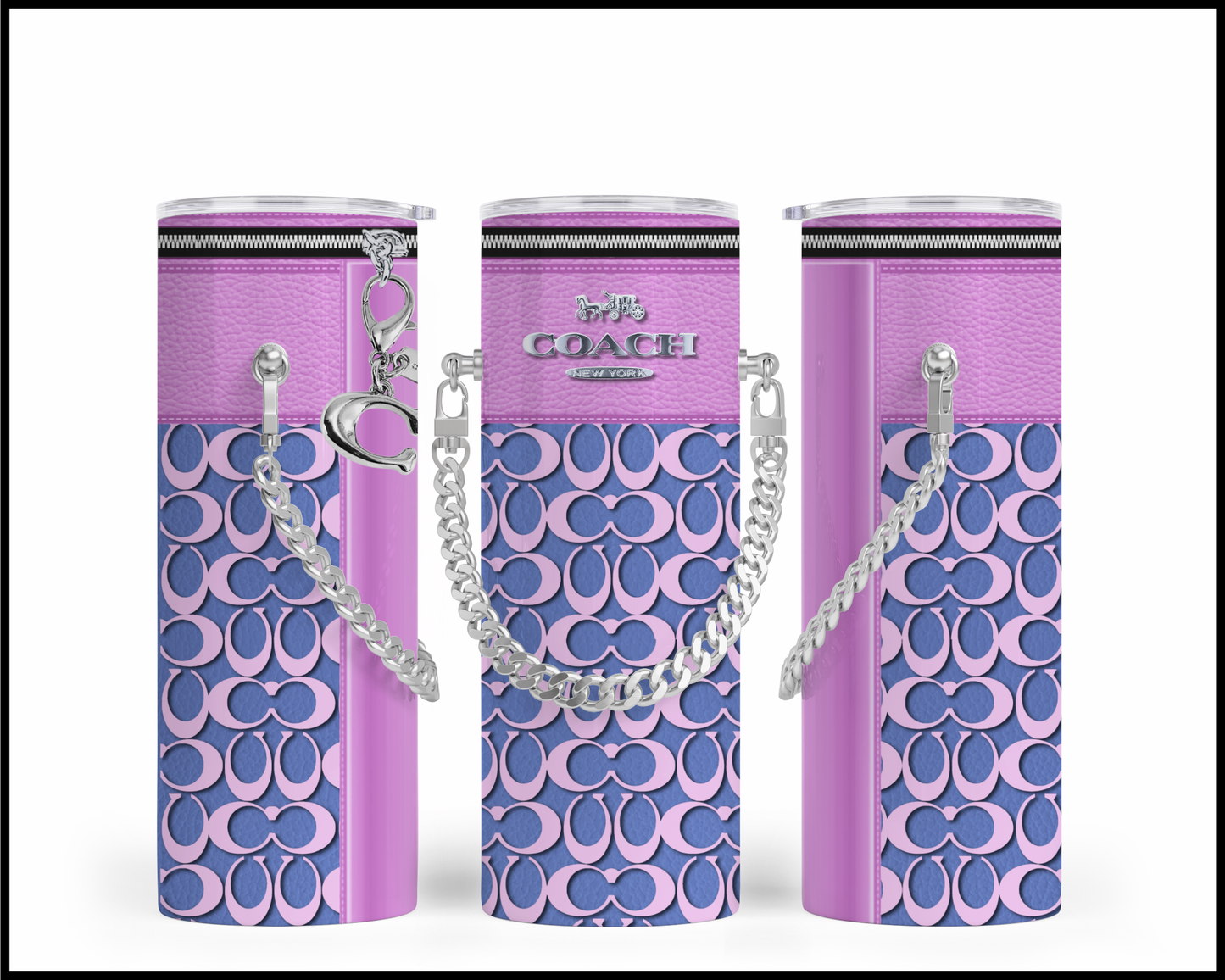 Designer Handbag Inspired Chain Tumbler (201)