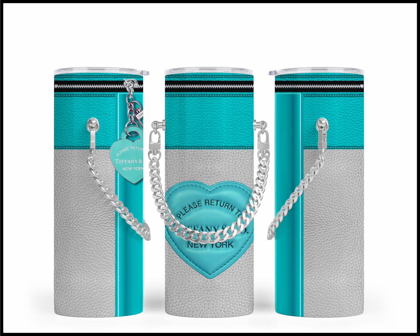 Designer Handbag Inspired Chain Tumbler (001)