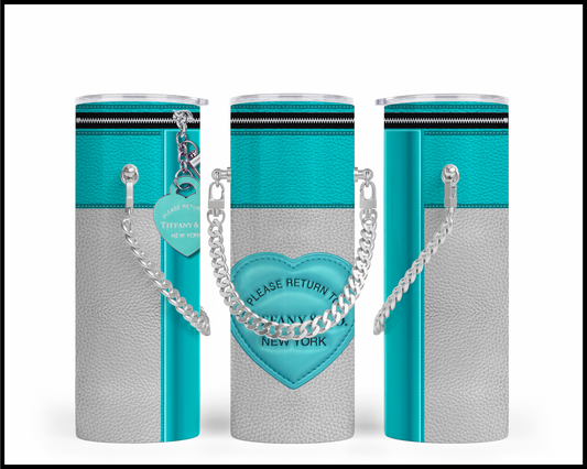 Designer Handbag Inspired Chain Tumbler (001)