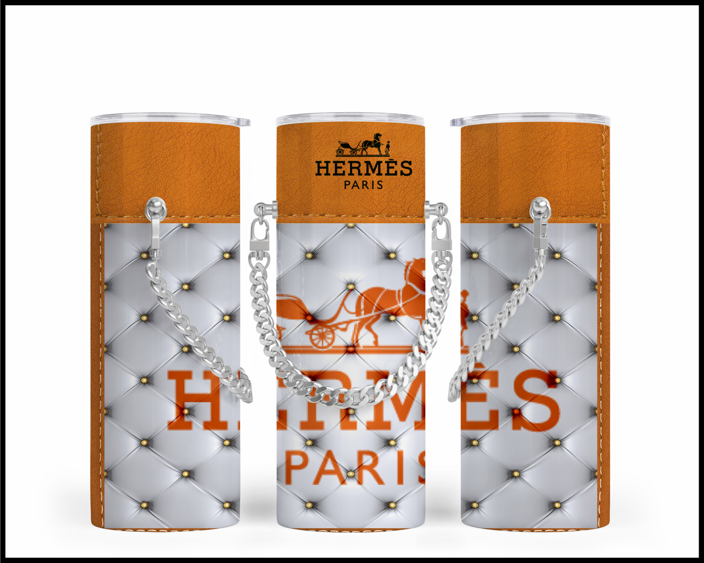 Designer Handbag Inspired Chain Tumbler (013)