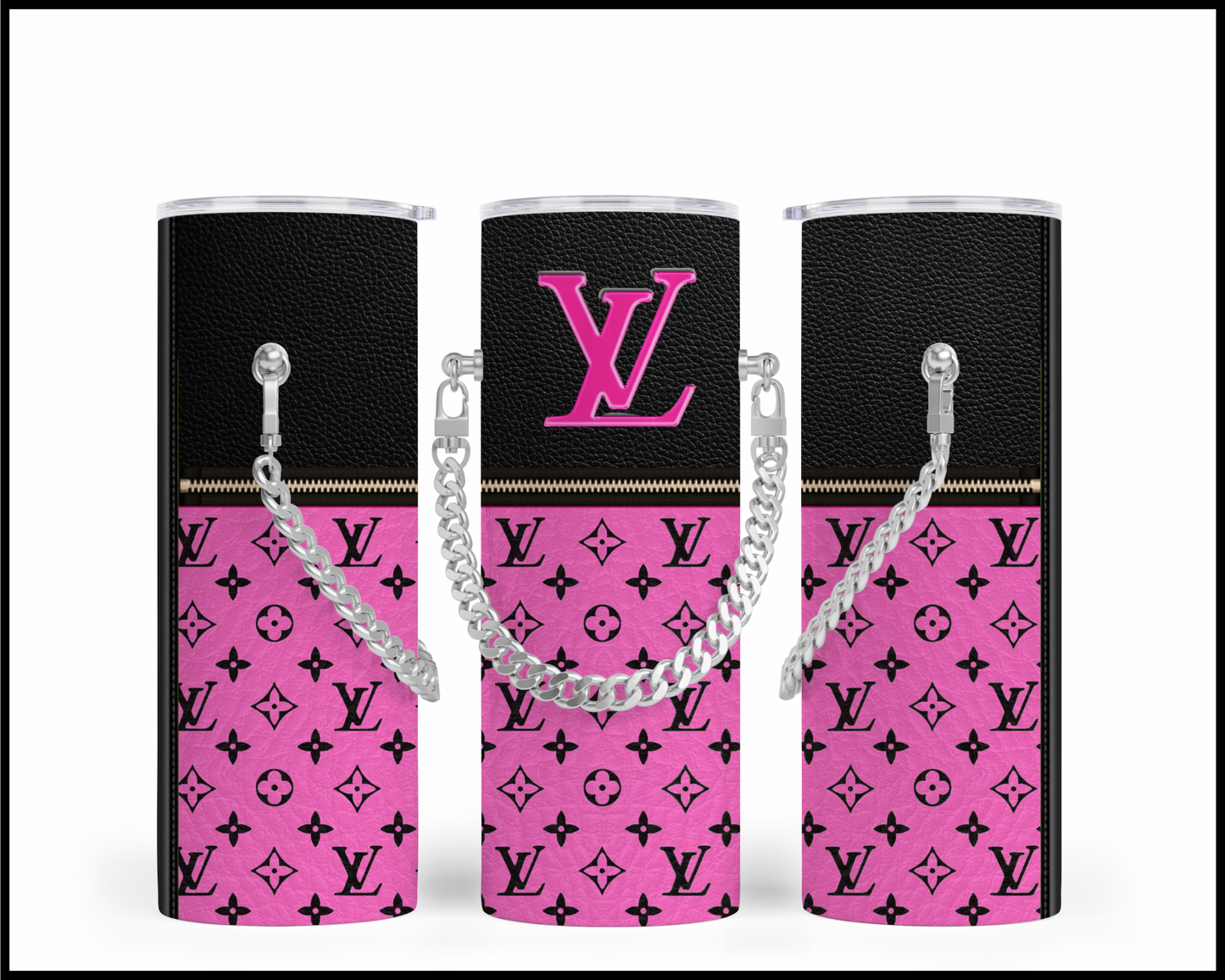 Designer Handbag Inspired Chain Tumbler (029)