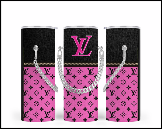 Designer Handbag Inspired Chain Tumbler (029)