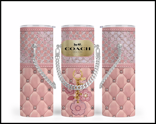 Designer Handbag Inspired Chain Tumbler (062)