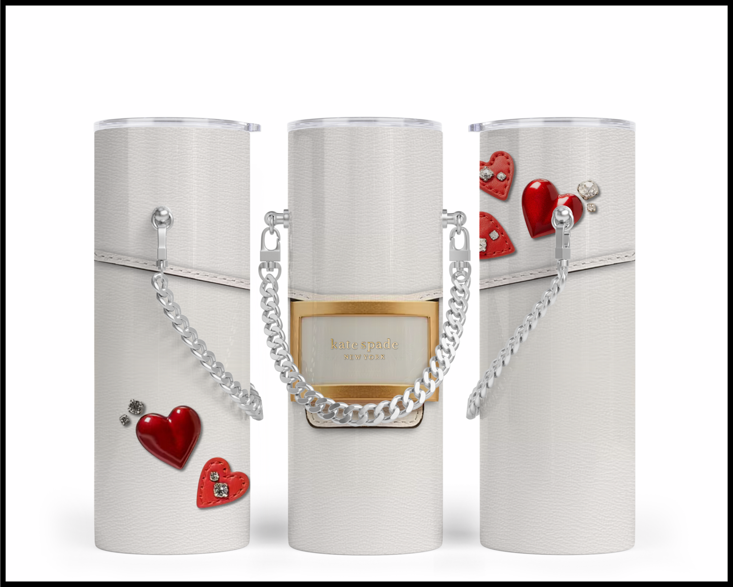 Designer Handbag Inspired Chain Tumbler (001)