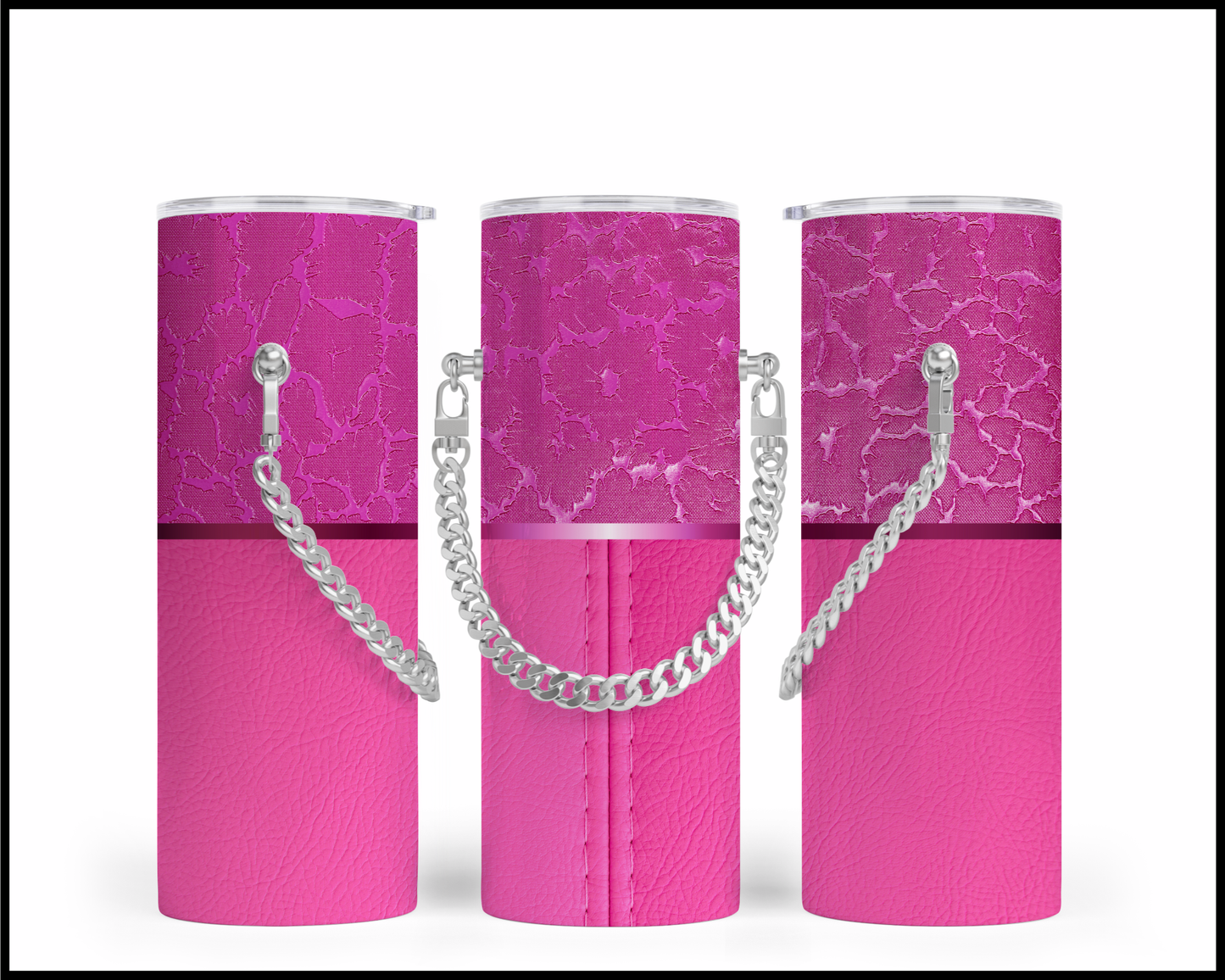 Designer Handbag Inspired Chain Tumbler (303)