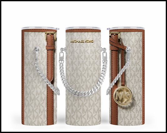 Designer Handbag Inspired Chain Tumbler (002)