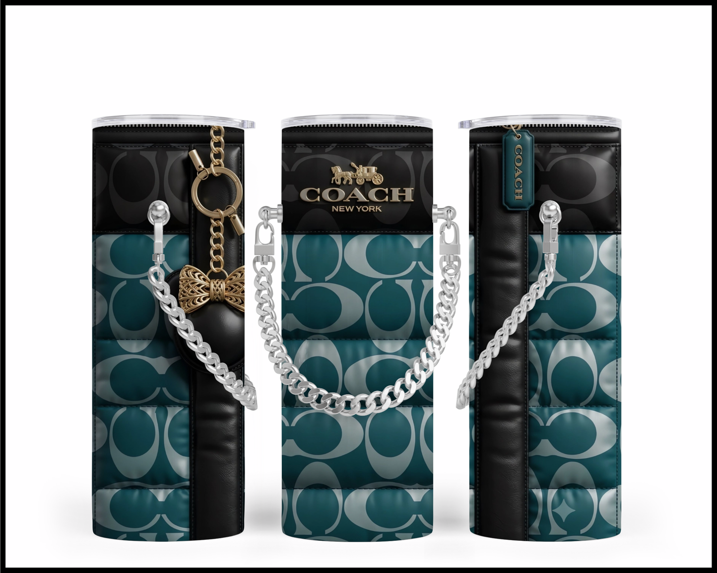 Designer Handbag Inspired Chain Tumbler (340)