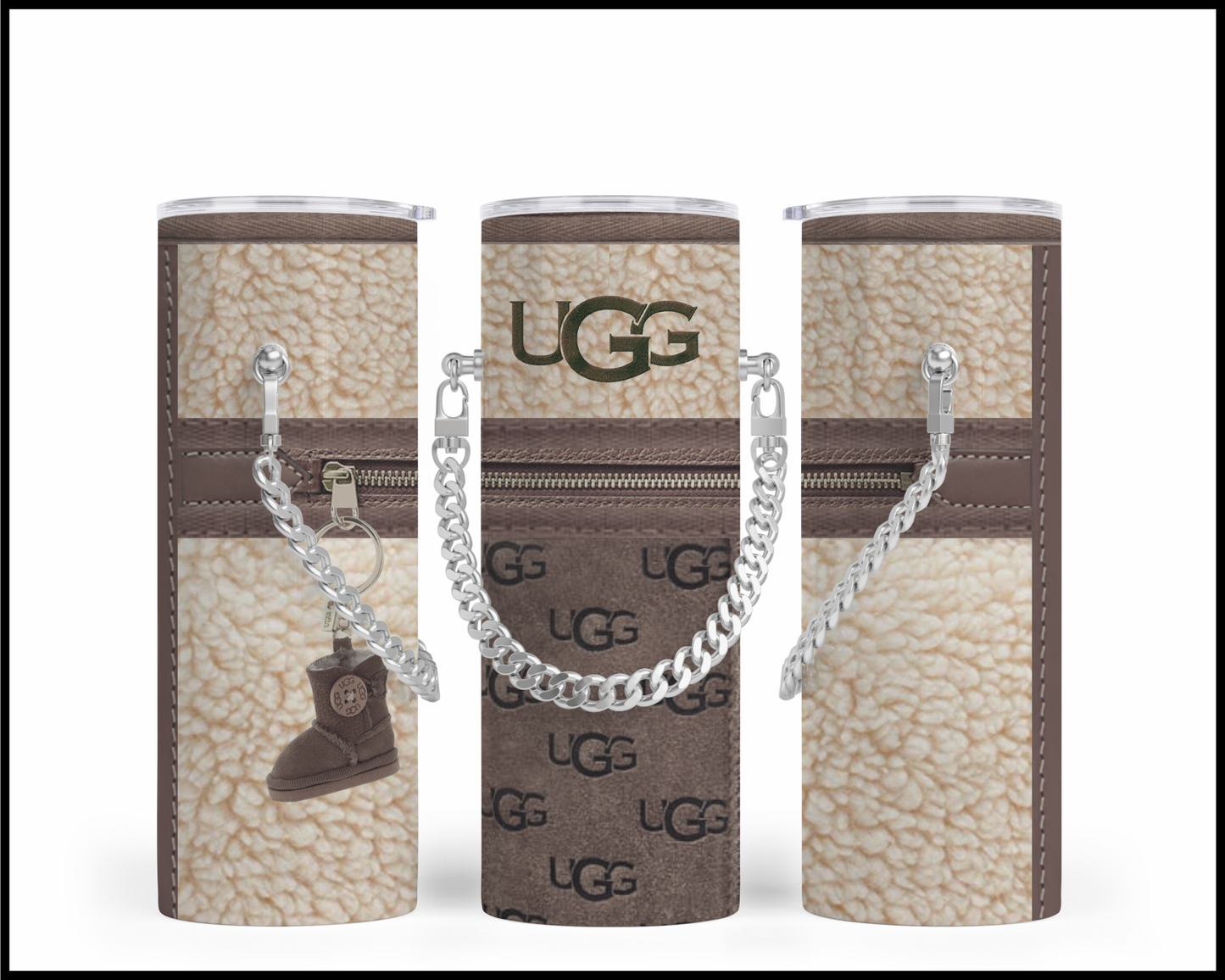 Designer Handbag Inspired Chain Tumbler (001)
