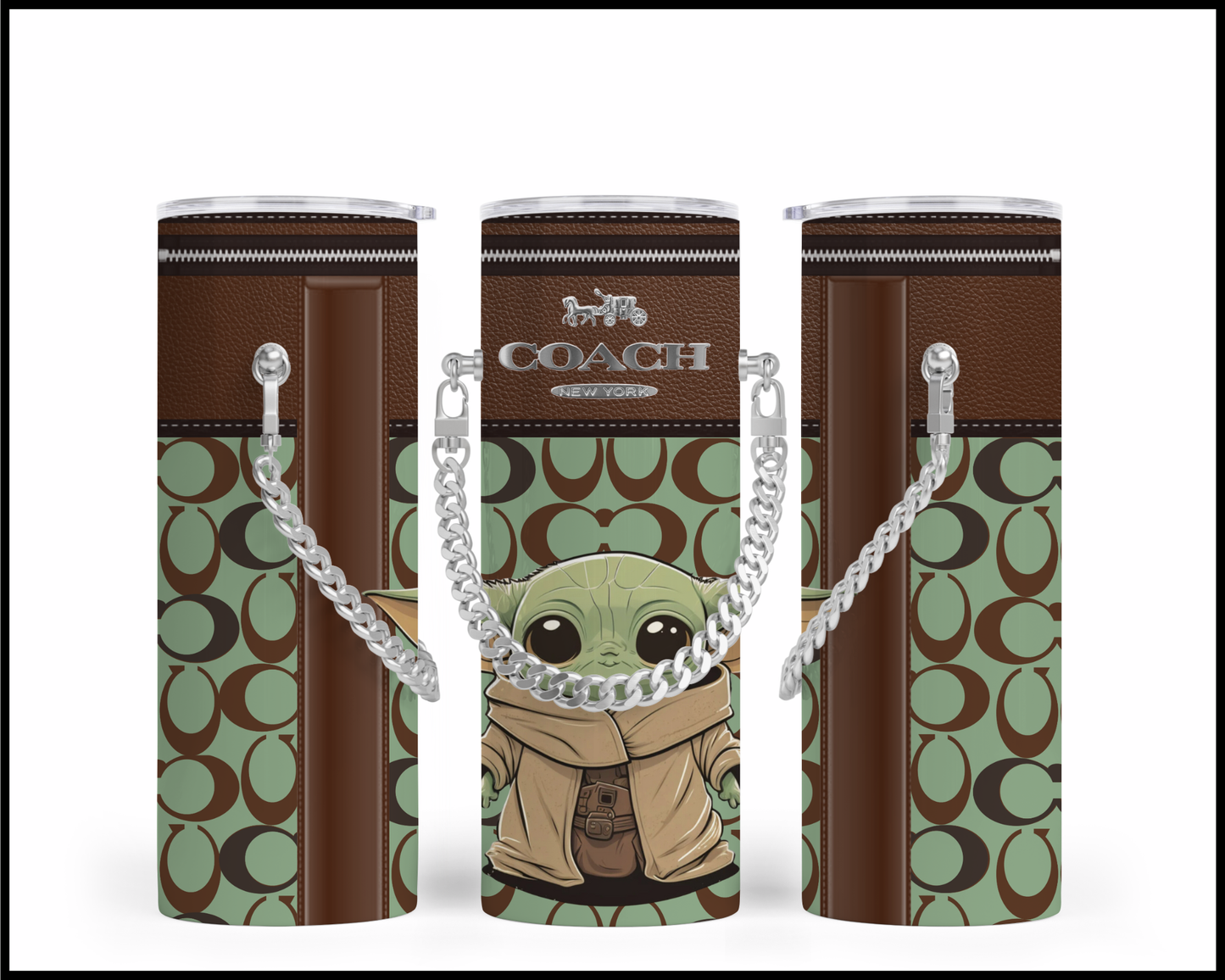 Designer Handbag Inspired Chain Tumbler (142)
