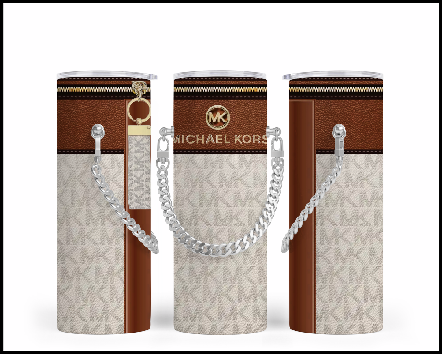 Designer Handbag Inspired Chain Tumbler (017)