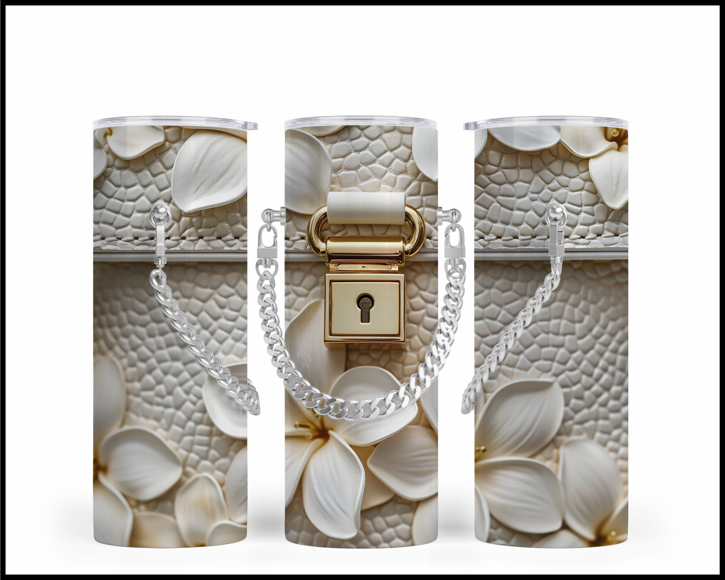 Designer Handbag Inspired Chain Tumbler (071)