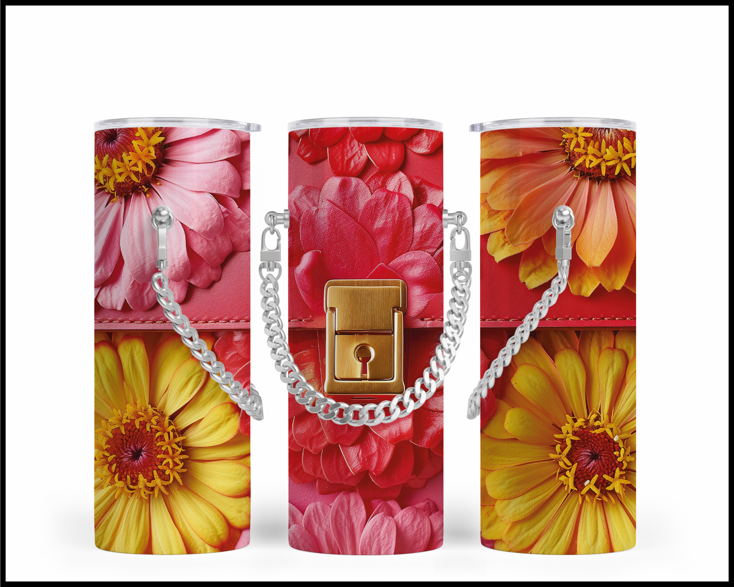 Designer Handbag Inspired Chain Tumbler (001)