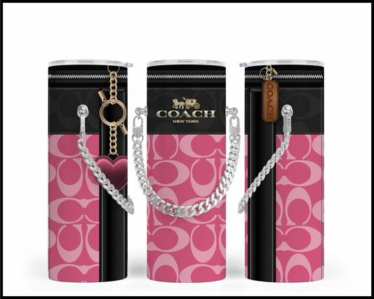 Designer Handbag Inspired Chain Tumbler (223)