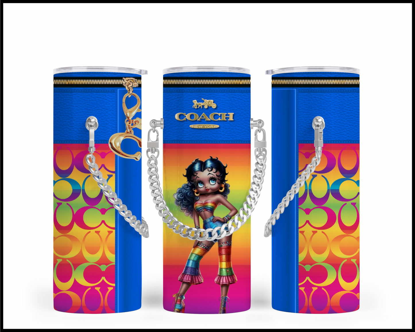 Designer Handbag Inspired Chain Tumbler (203)