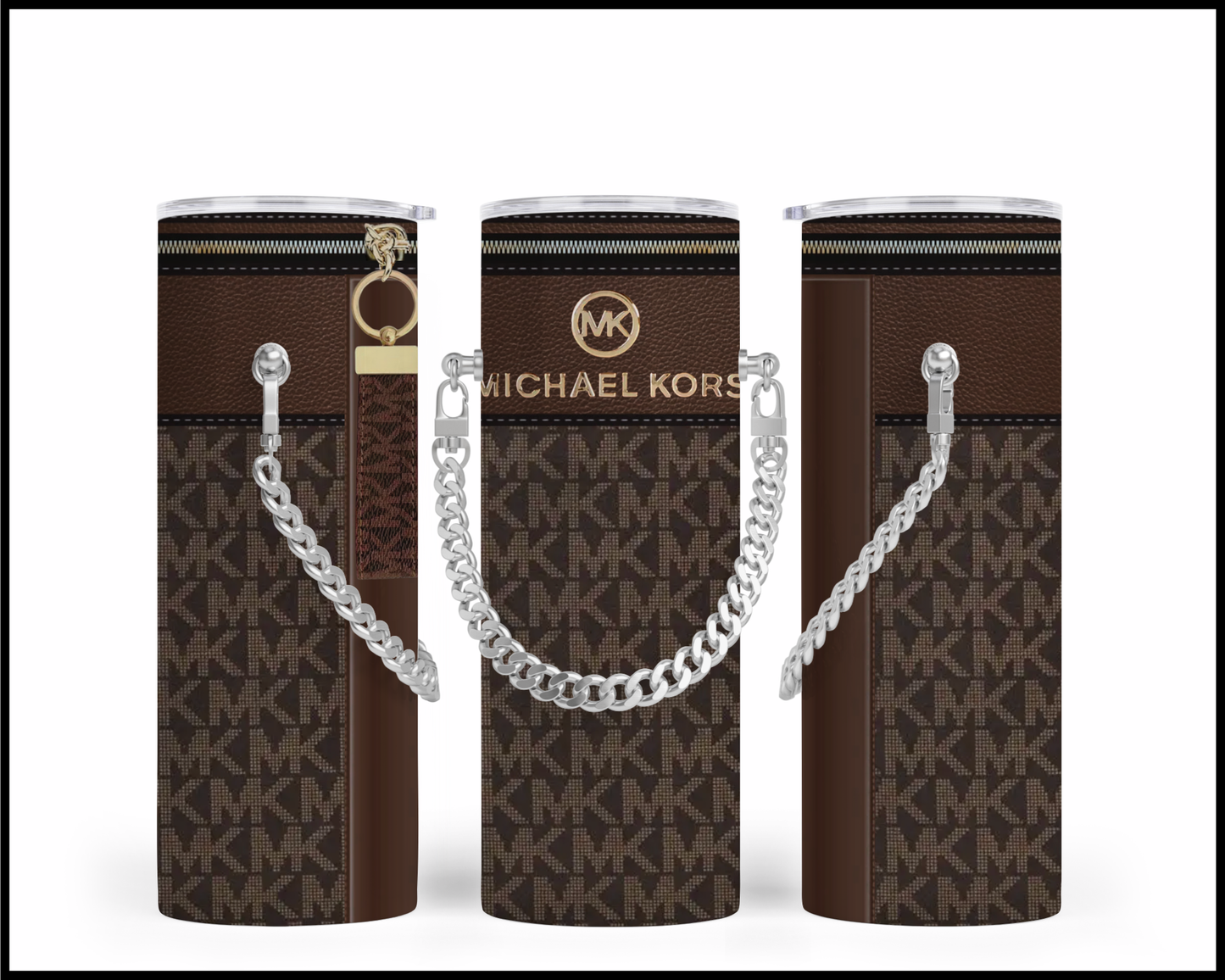 Designer Handbag Inspired Chain Tumbler (018)