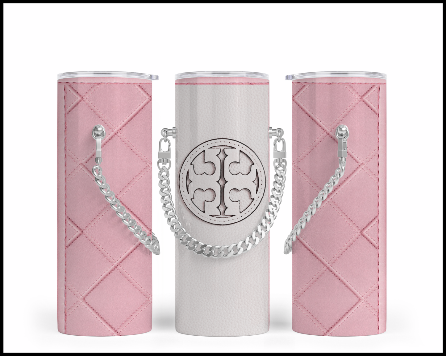 Designer Handbag Inspired Chain Tumbler (003)