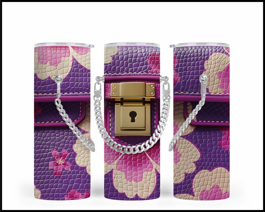 Designer Handbag Inspired Chain Tumbler (008)