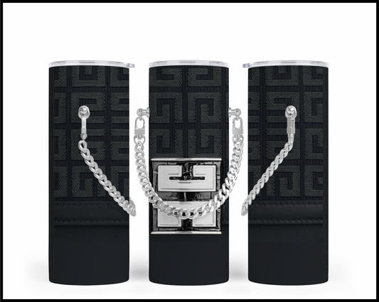 Designer Handbag Inspired Chain Tumbler (003)