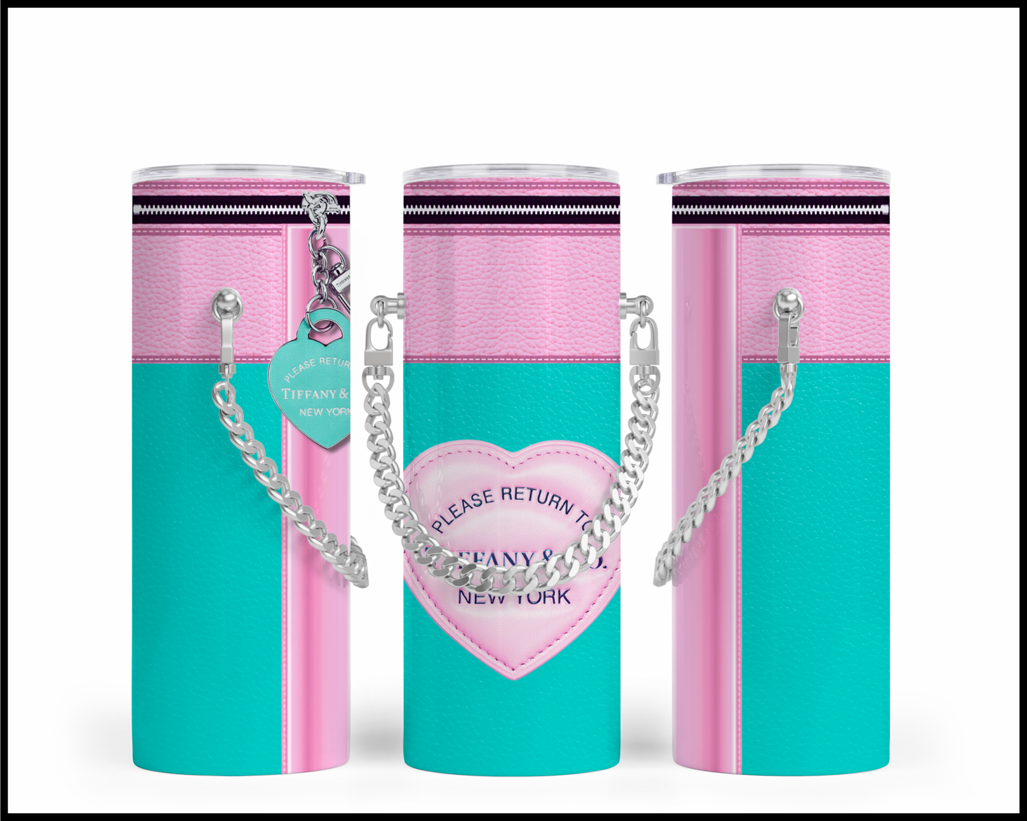 Designer Handbag Inspired Chain Tumbler (001)