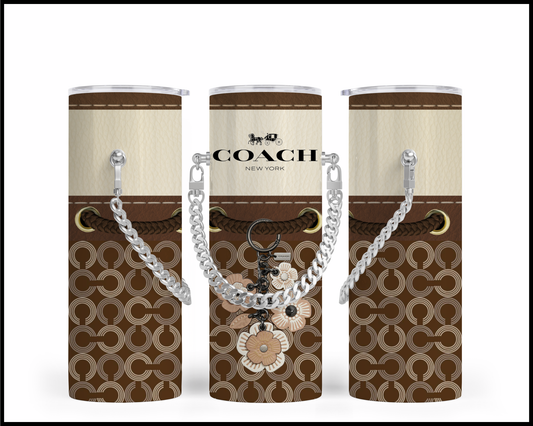 Designer Handbag Inspired Chain Tumbler (063)