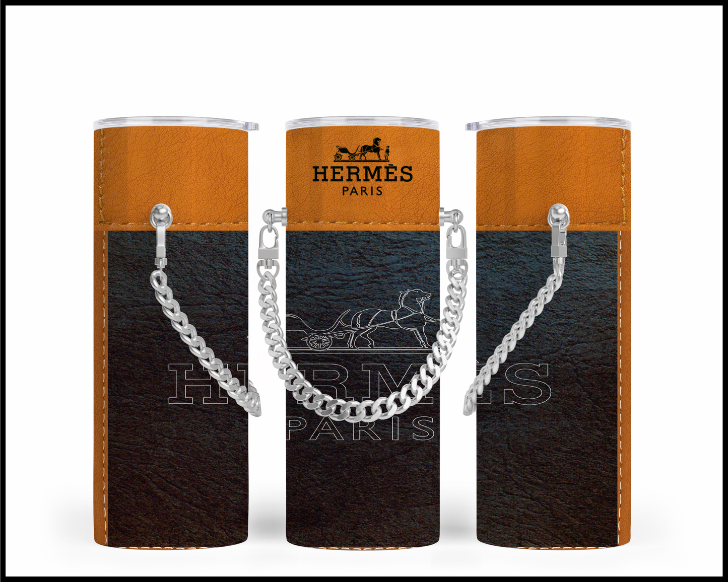 Designer Handbag Inspired Chain Tumbler (014)