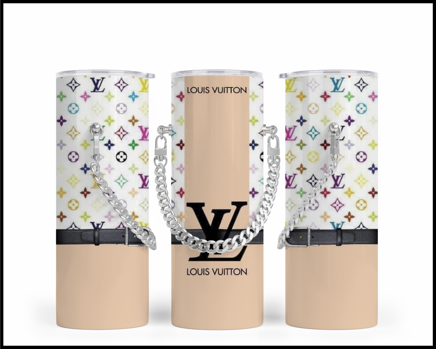 Designer Handbag Inspired Chain Tumbler (067)