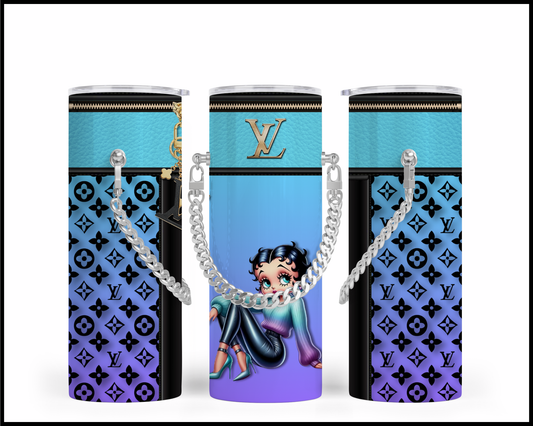 Designer Handbag Inspired Chain Tumbler (043)