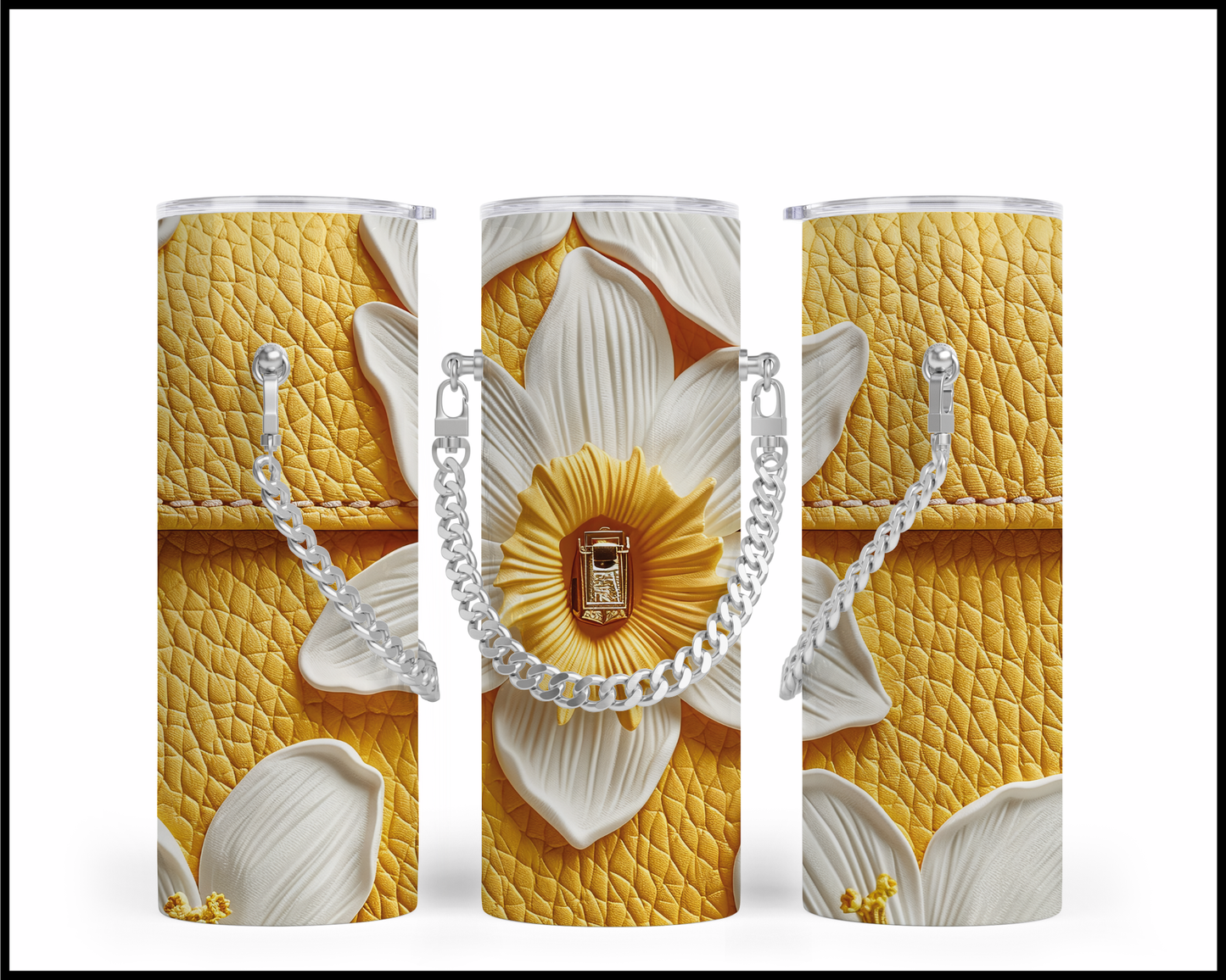 Designer Handbag Inspired Chain Tumbler (049)