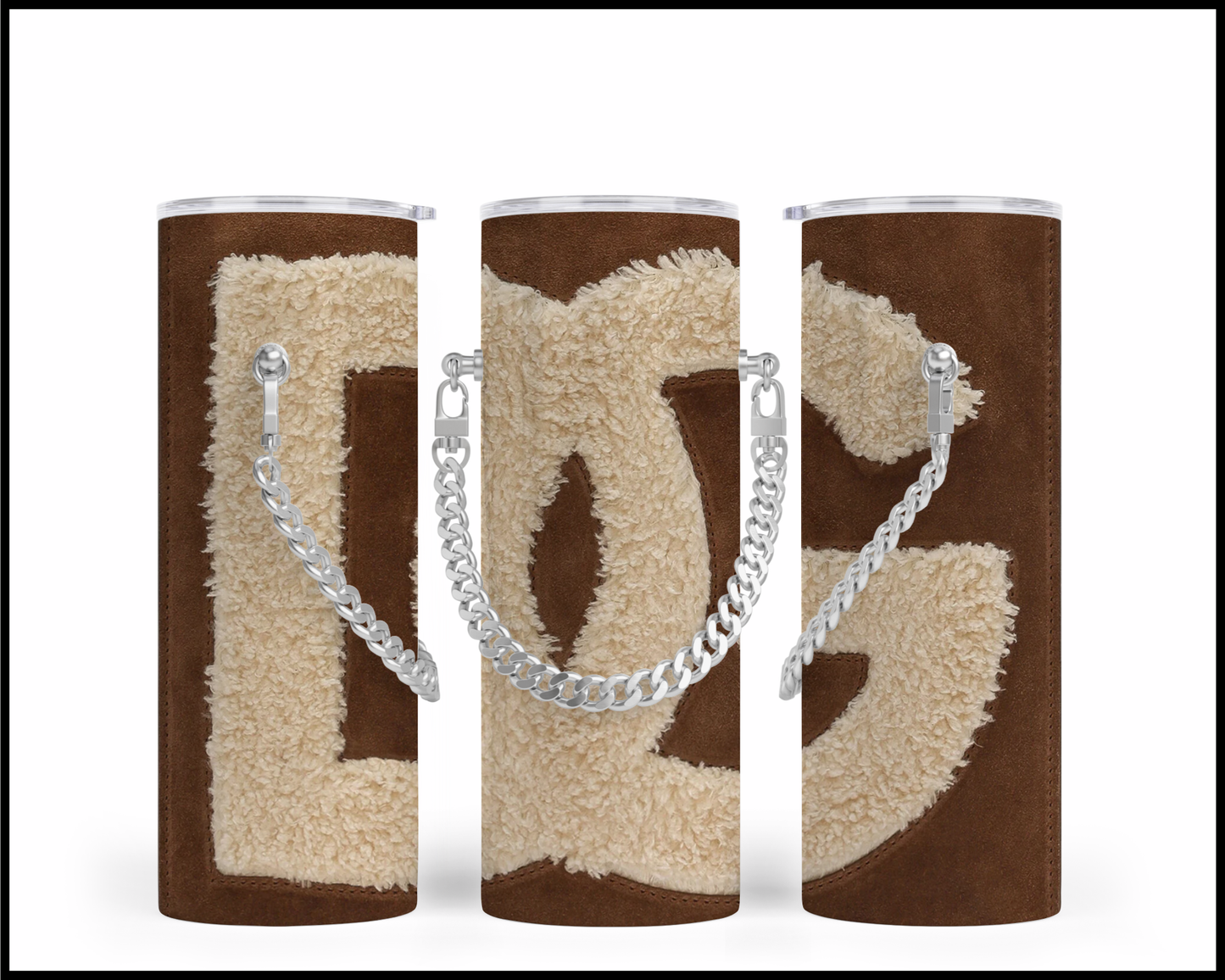 Designer Handbag Inspired Chain Tumbler (003)