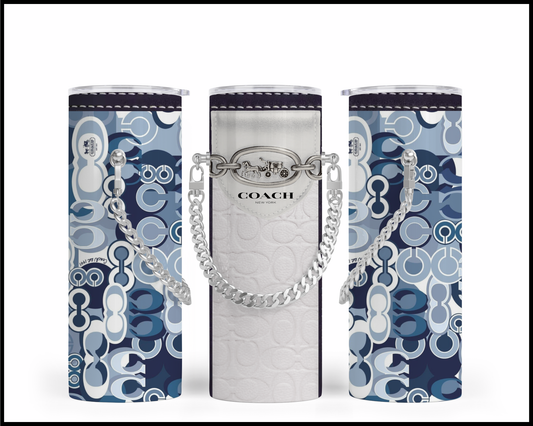 Designer Handbag Inspired Chain Tumbler (122)