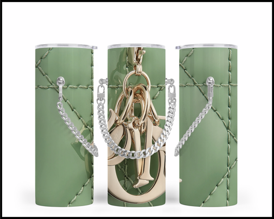 Designer Handbag Inspired Chain Tumbler (029)