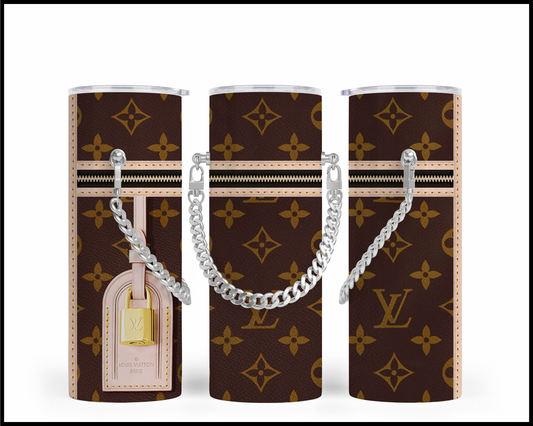 Designer Handbag Inspired Chain Tumbler (012)