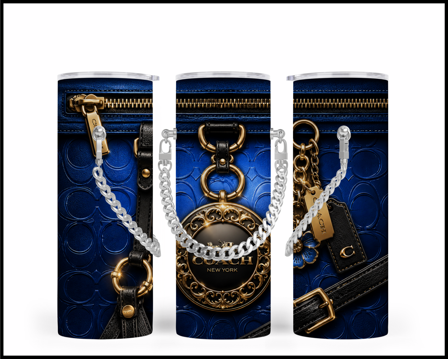 Designer Handbag Inspired Chain Tumbler (357)