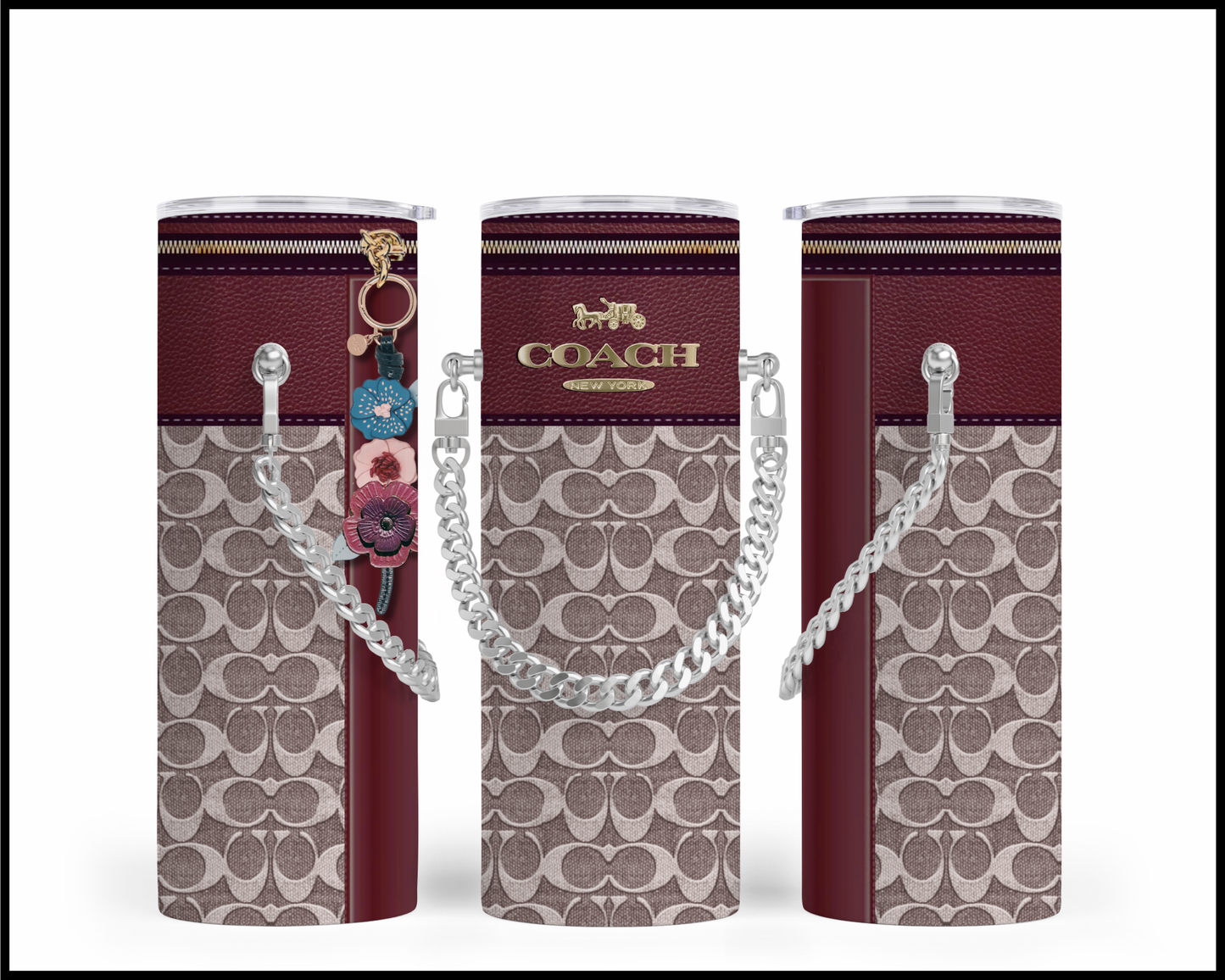 Designer Handbag Inspired Chain Tumbler (160)