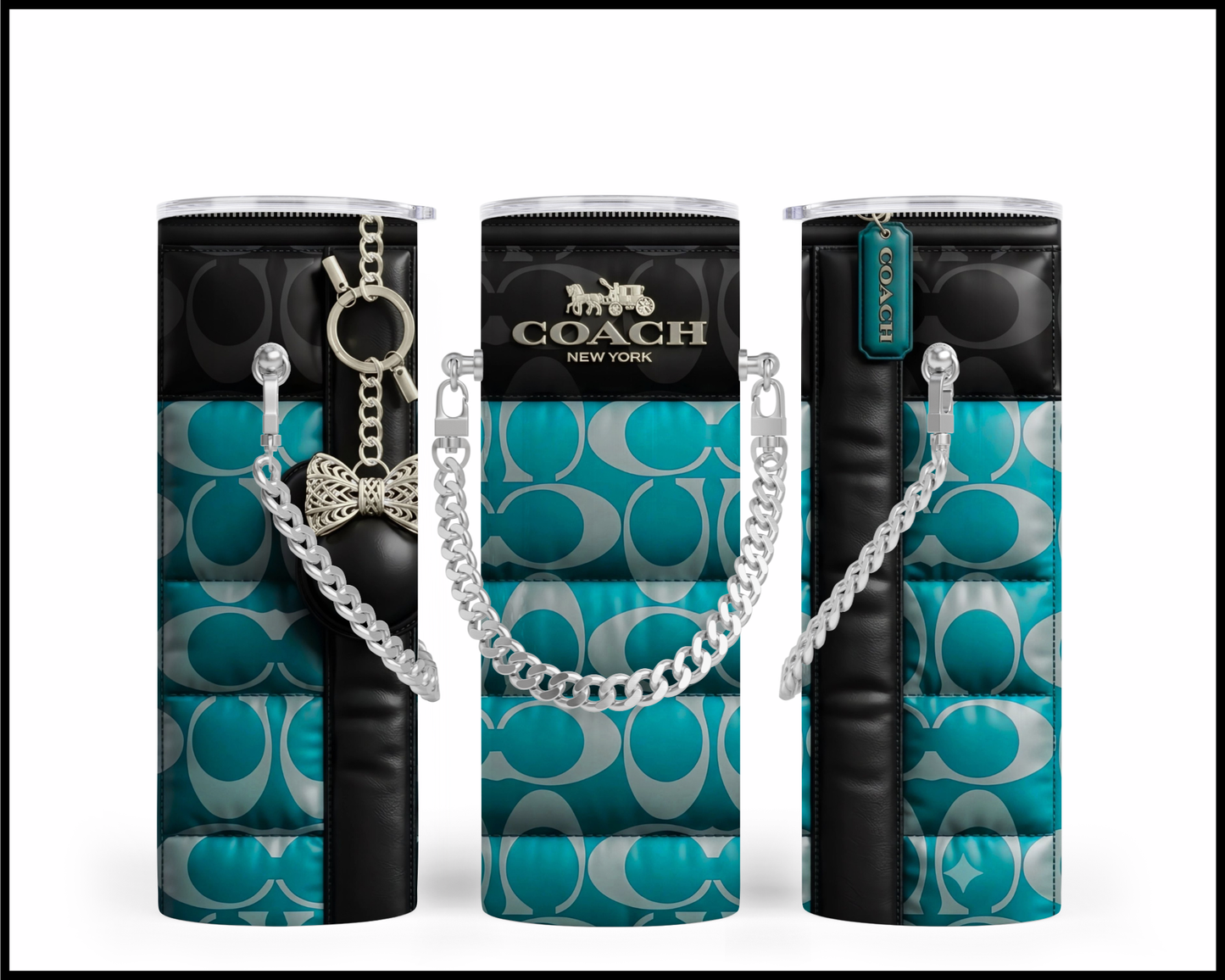 Designer Handbag Inspired Chain Tumbler (340)