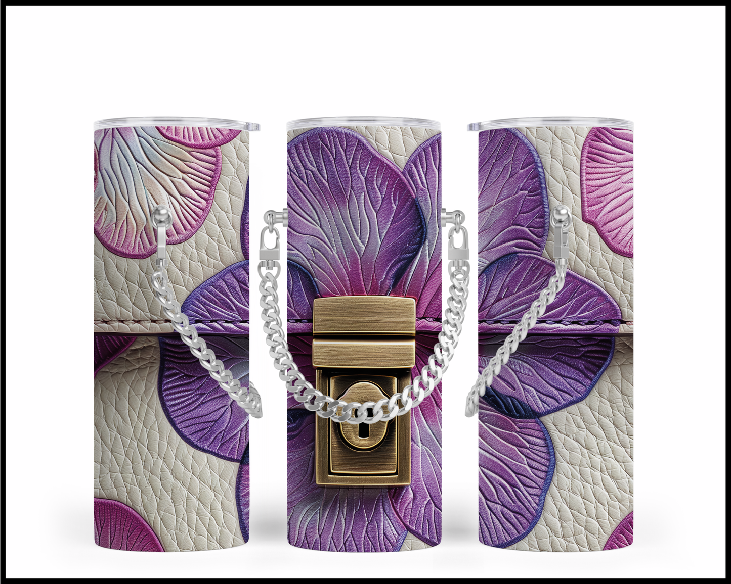 Designer Handbag Inspired Chain Tumbler (088)