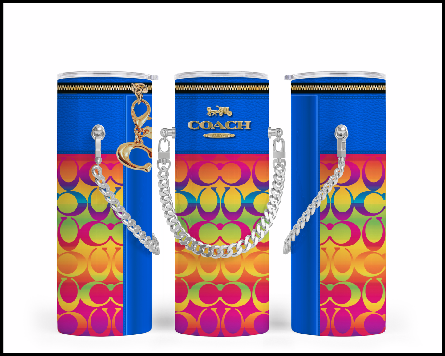 Designer Handbag Inspired Chain Tumbler (204)