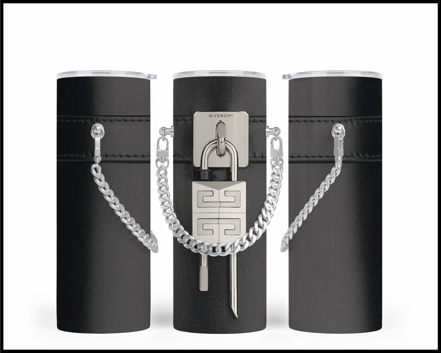 Designer Handbag Inspired Chain Tumbler (004)