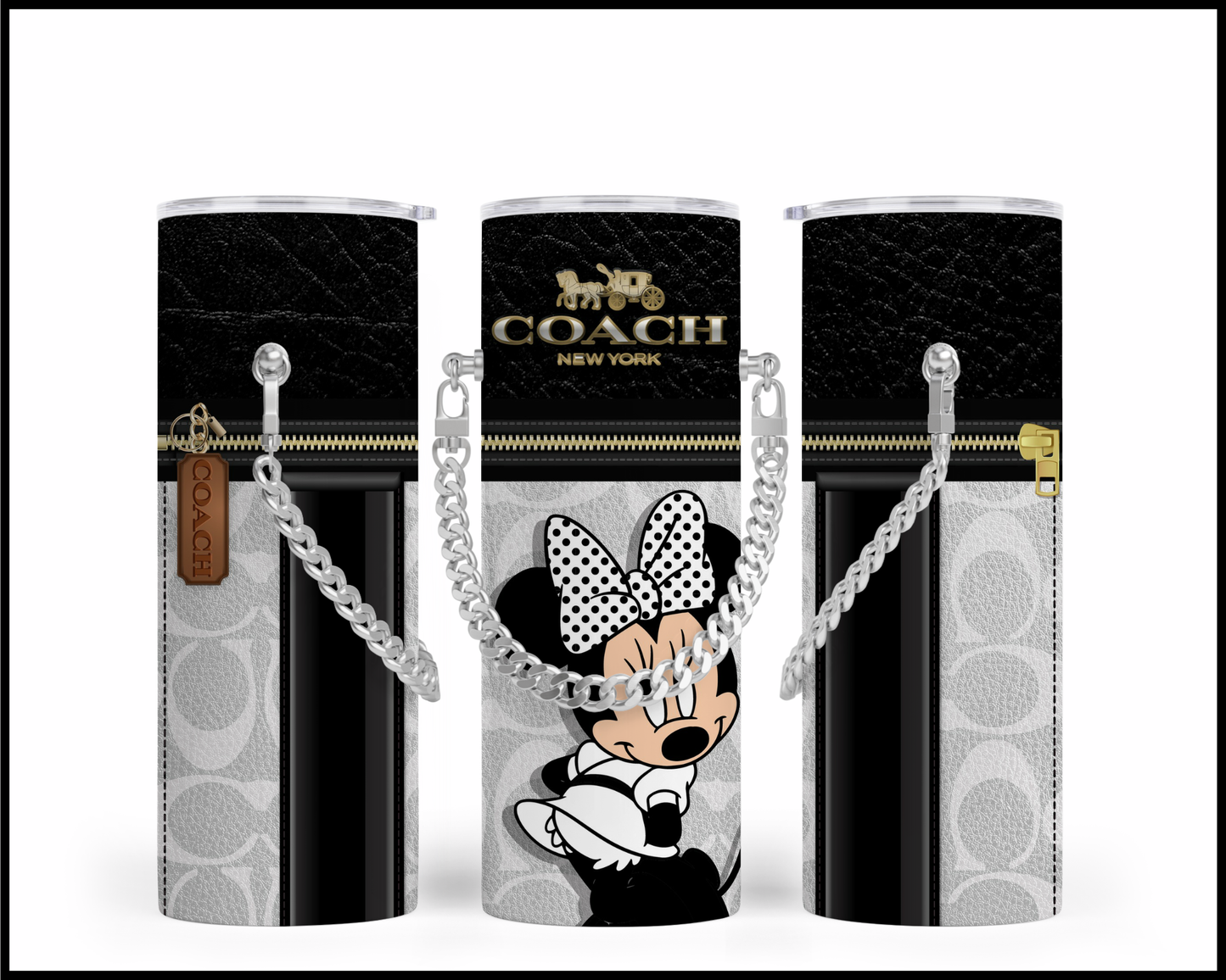 Designer Handbag Inspired Chain Tumbler (224)