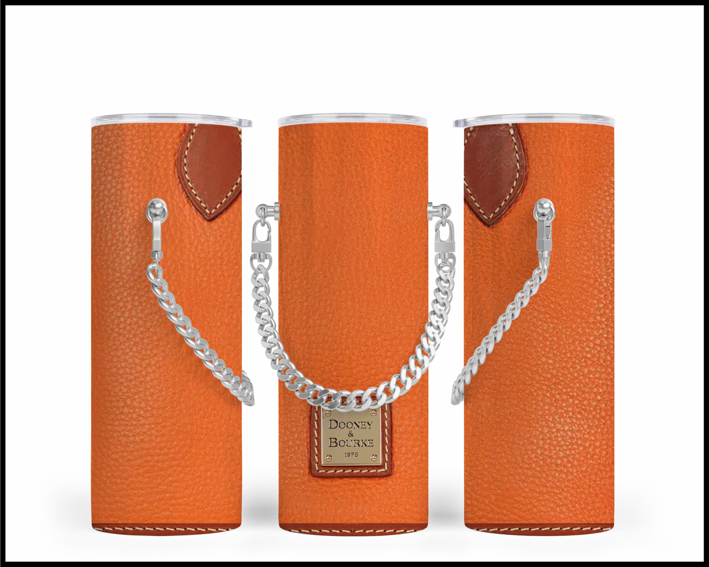 Designer Handbag Inspired Chain Tumbler (004)