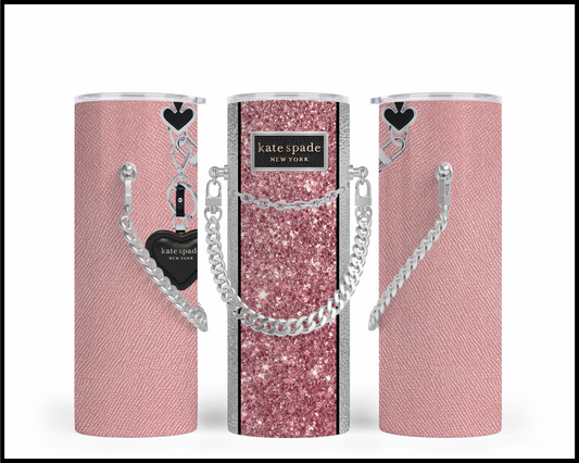 Designer Handbag Inspired Chain Tumbler (003)