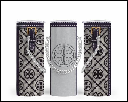 Designer Handbag Inspired Chain Tumbler (004)