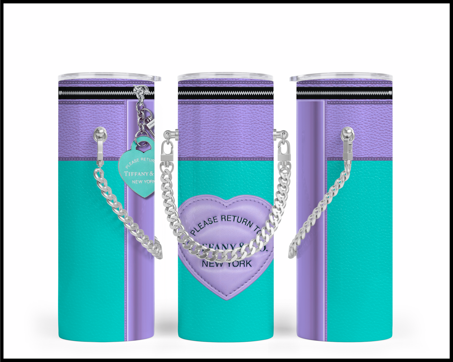 Designer Handbag Inspired Chain Tumbler (001)
