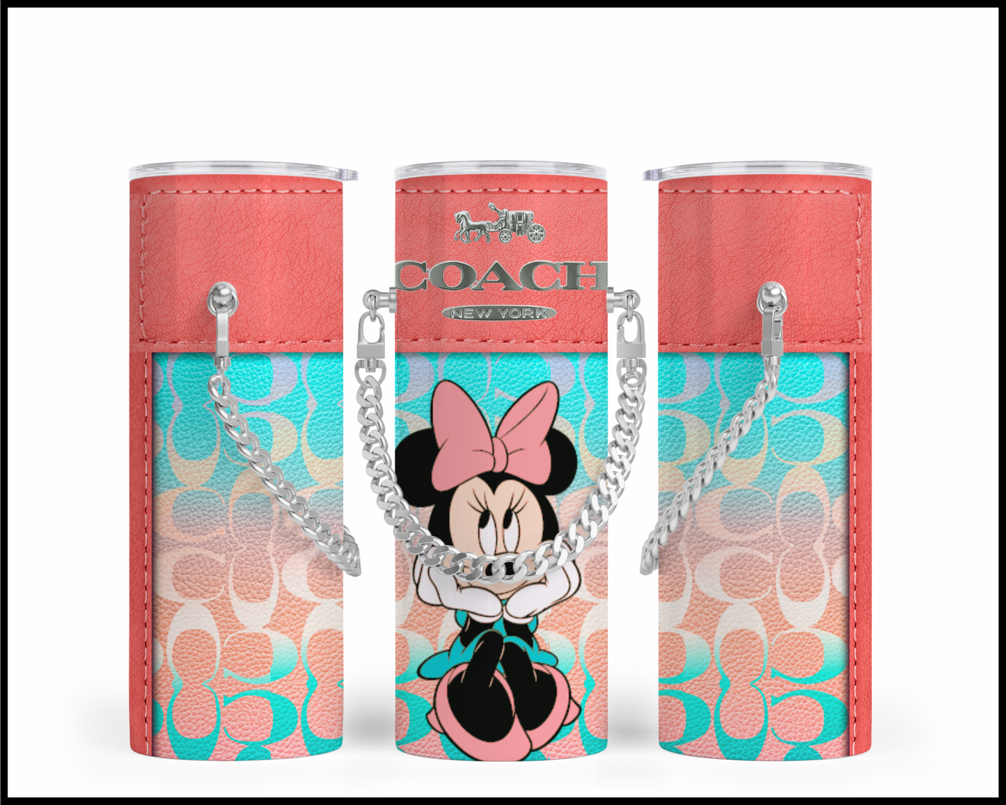 Designer Handbag Inspired Chain Tumbler (143)