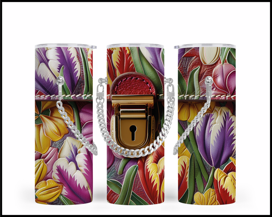 Designer Handbag Inspired Chain Tumbler (010)