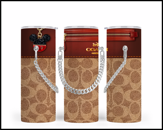 Designer Handbag Inspired Chain Tumbler (283)