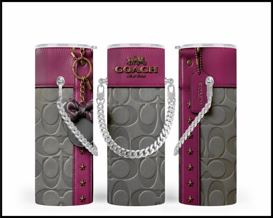 Designer Handbag Inspired Chain Tumbler (338)